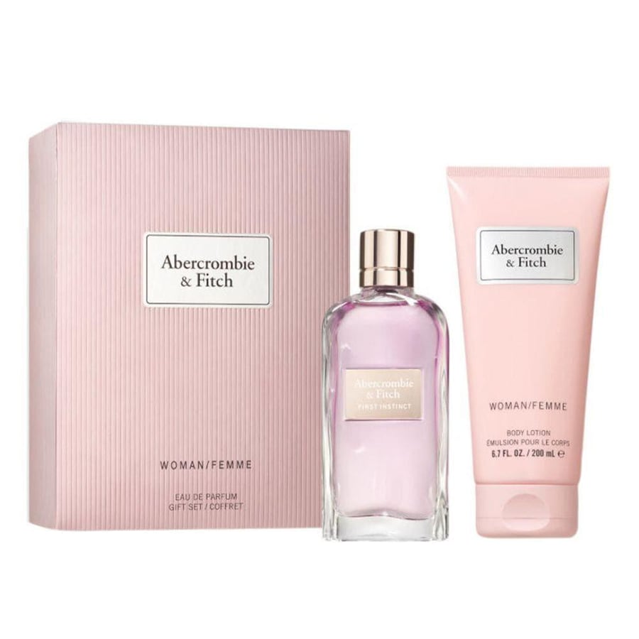 مجموعة عطر فيرست إنستينكت وومن من أبركرومبي آند فيتش أو دو بارفان 100 مل + بخاخ سفر أو دو بارفان 15 مل + لوشن للجسم 200 مل