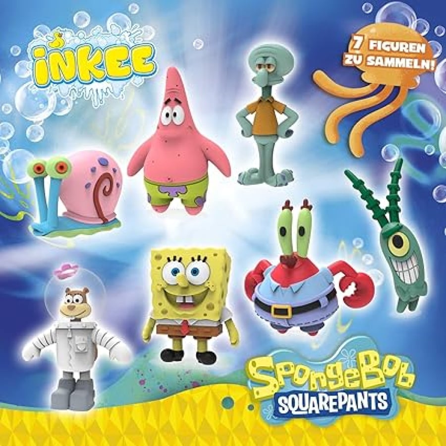 مجموعة INKEE SpongeBob للأطفال – 5 كرات استحمام فوارة 80 جم مع مفاجآت