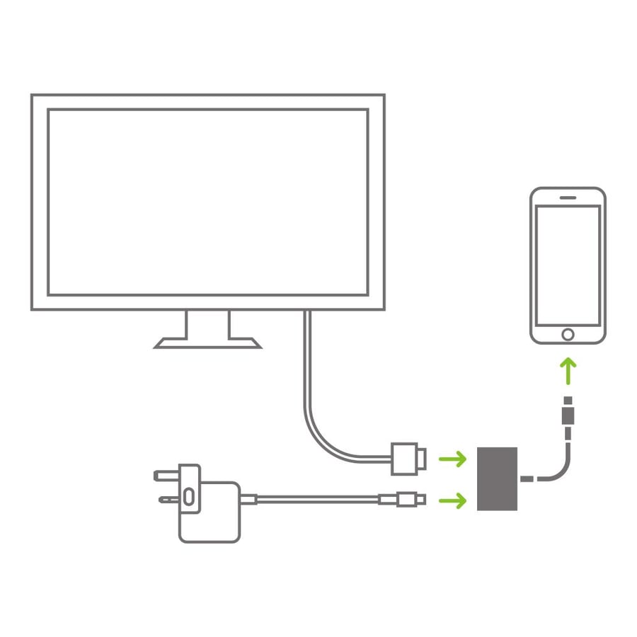 وصلة للشاشة HDMI لايتننق