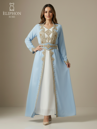 فستان نسيم السماء المطرّز
