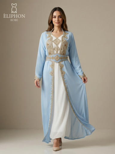 فستان نسيم السماء المطرّز