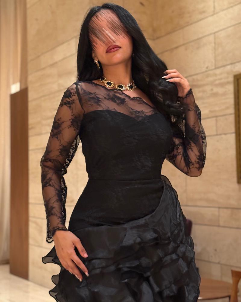 فستان جواهر  اسود