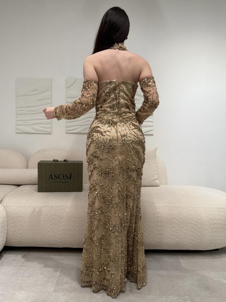 فستان رهفان ذهبي