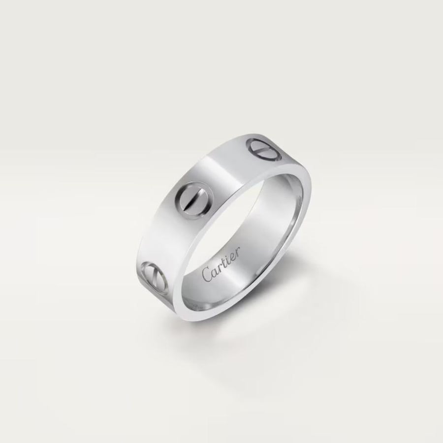 خاتم كارتير LOVE موديل كلاسيكي باللون الأبيض Cartier LOVE Classic White Ring