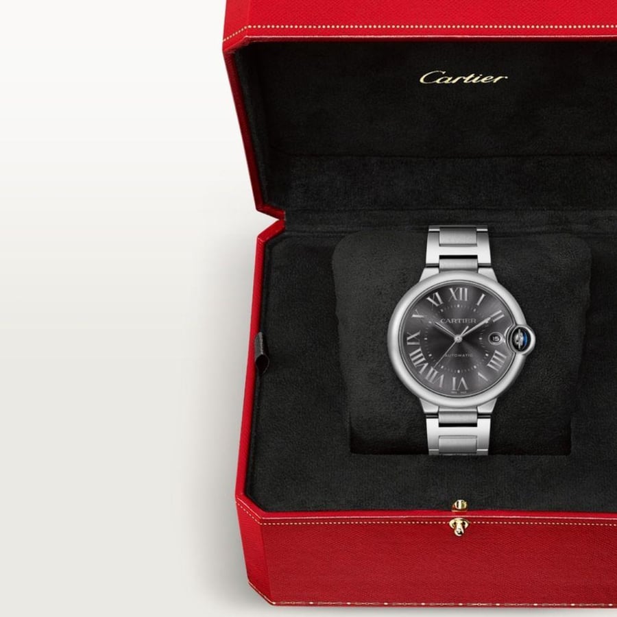 ساعة بالون بلو دو كارتييه باللون الرمادي الداكن Cartier Ballon Bleu Watch – Dark Grey Dial