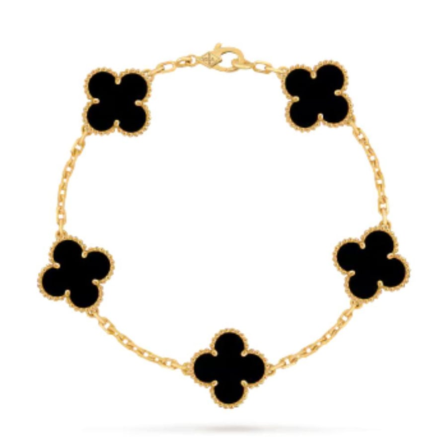 طقم فان كليف فينتاج ألامبرا باللون الأسود Van Cleef & Arpels Vintage Alhambra Black Jewelry Set
