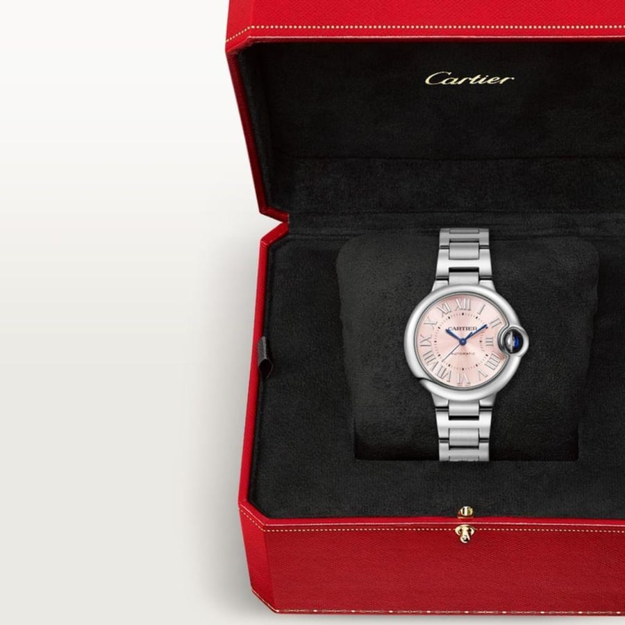 ساعة بالون بلو دو كارتييه باللون الوردي – نسائية Cartier Ballon Bleu Watch – Pink Dial