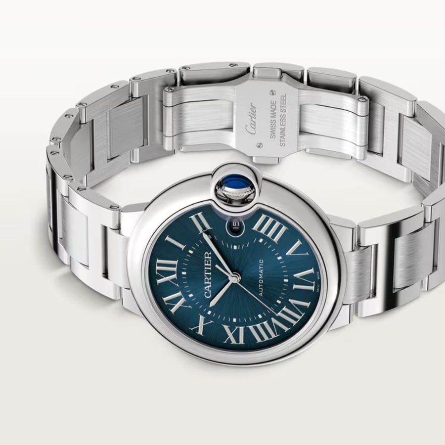 ساعة بالون بلو دو كارتييه باللون الأزرق  Cartier Ballon Bleu Watch – Blue Dial