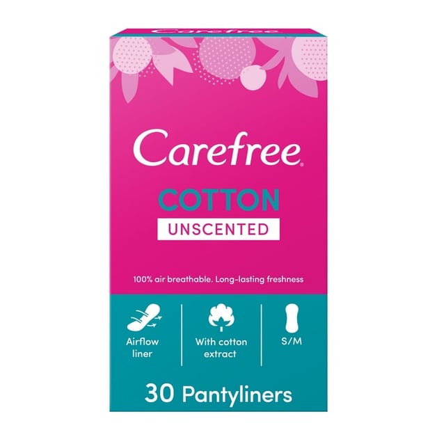 Carefree Cotton Unscented Pantyliner 30