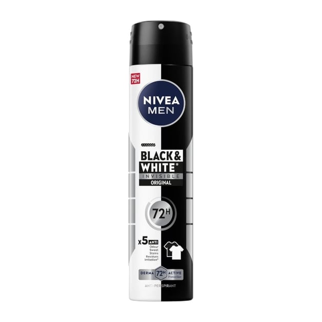 Nivea Invisible Black & White Original Men Deodorant Spray 150ml