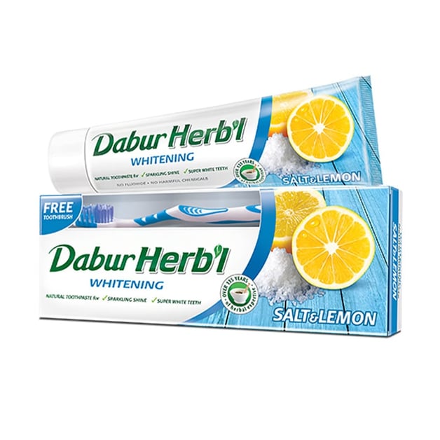 Dabur Herbal Whitening Salt & Lemon Toothpaste 150g