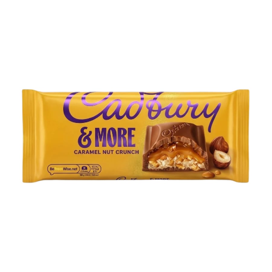 شوكولاتة كادبوري أند مور بالكراميل والمكسرات المقرمشة - كادبوري أند مور كراميل نات كرنش (Cadbury & More Caramel Nut Crunch)