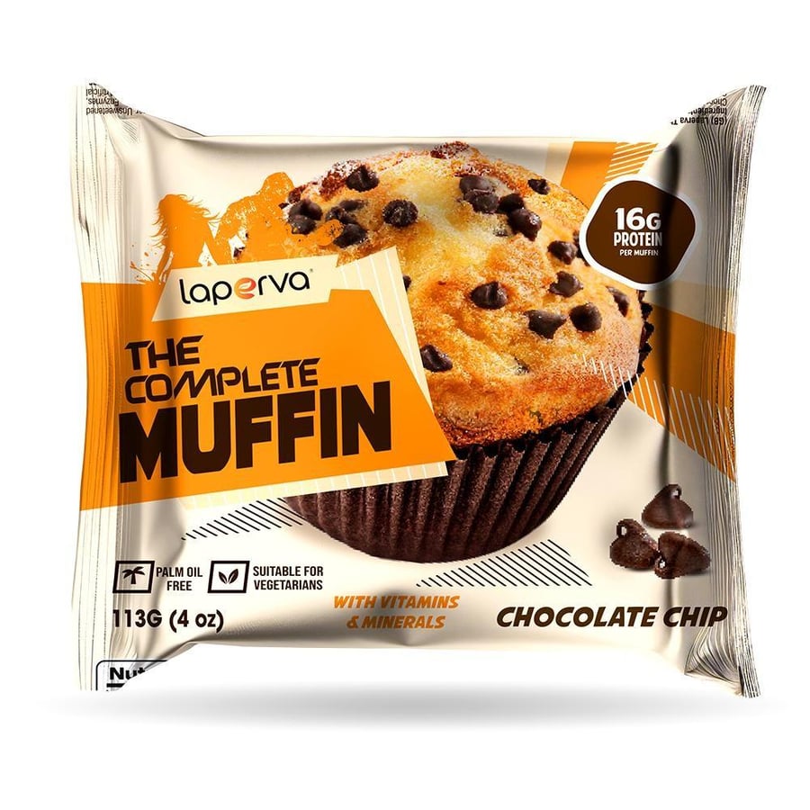 مافن بروتين لابيرفا ذا كومبليت بحبيبات الشوكولاتة - 113 جرام | Laperva The Complete Muffin Chocolate Chip 113g