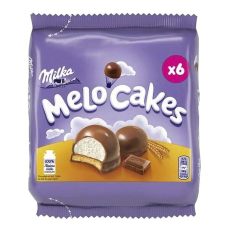 ميلكا ميلو كيكس شوكولاتة بحليب جبال الألب محشوة بالمارشميلو – Milka Melo-Cakes Alpine Milk Chocolate