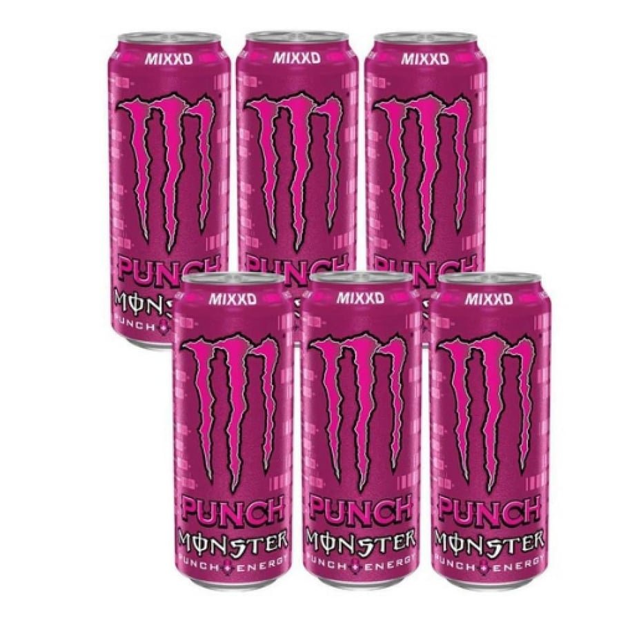 مشروب الطاقة مونستر بانش ميكسد باللون الأرجواني - 500 مل (Monster Punch MIXXD Energy Drink Can 500ml)