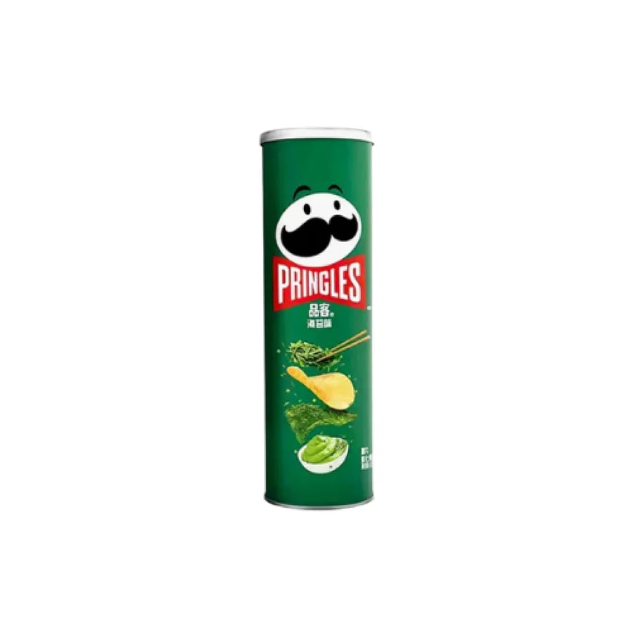شيبس برينجلز الصيني بنكهة الأعشاب البحرية (نوري) - 110 جرام | Pringles China Seaweed Flavored Chips 110g