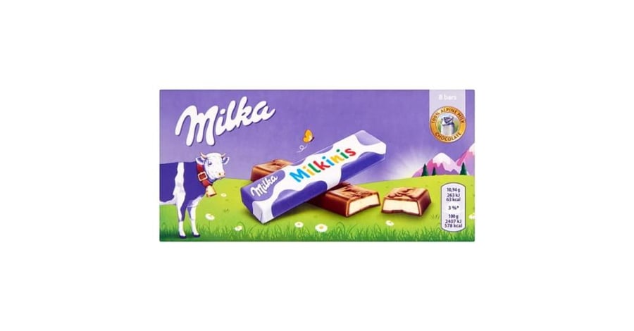 يلكا (Milka) ميلكينيس بار شوكولاتة حليب محشو بكريمة
