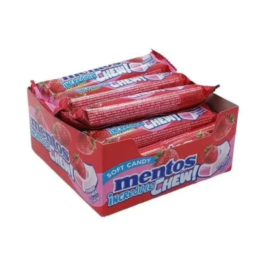حلاوة ماضغ مينتوس إنكريديبول تشو بنكهات متنوعة | Mentos Incredible Chew Soft Candy Variety Flavors