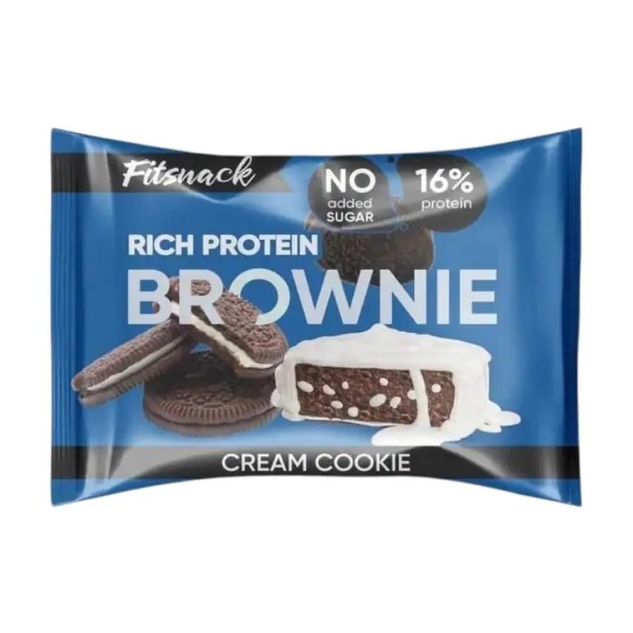 فيت سناك براوني غني بالبروتين بنكهة كعكة الكريمة - Fitsnack Rich Protein Brownie Cream Cookie