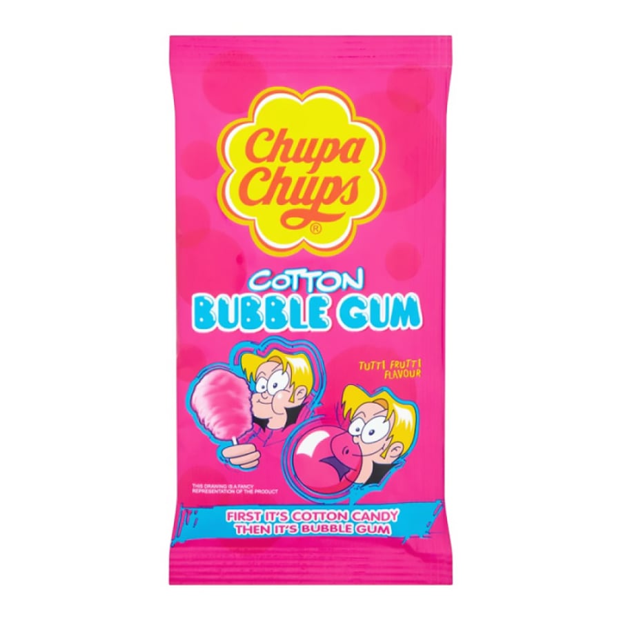علكة غزل البنات من تشوبا تشوبس (نكهة توتي فروتي) - Chupa Chups Cotton Bubble Gum