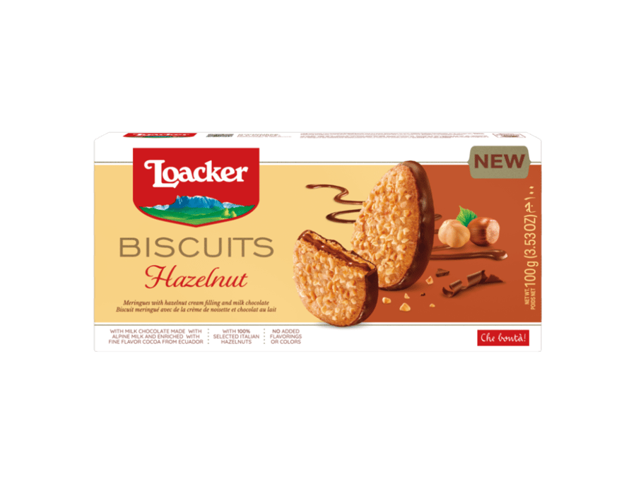 Wafer biscuits with hazelnuts and milk chocolate 100 grams