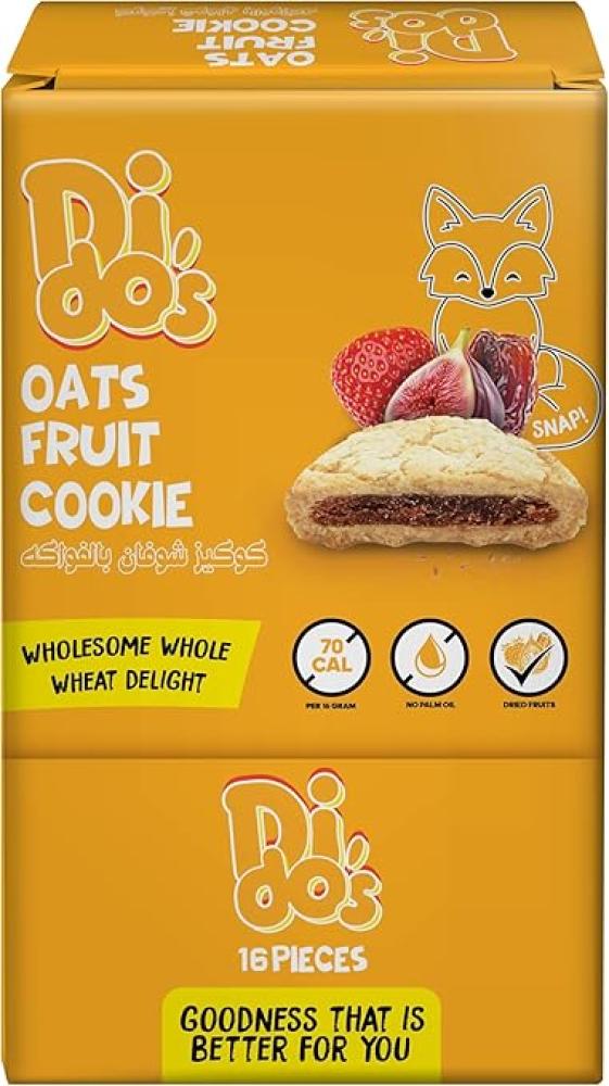 كوكيز ديدوز بالشوفان والفواكه 16 قطعة – DiDo's Oats Fruit Cookie 16 Pieces