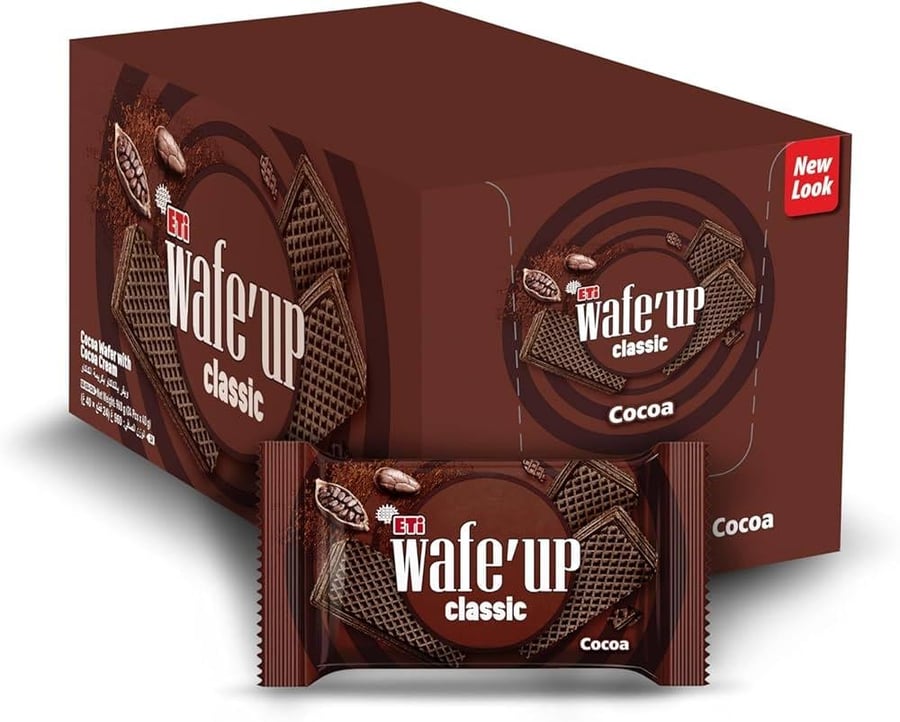 ويفر إيتي ويف أب كلاسيك بكريمة الكاكاو - 40 جرام | Eti Wafe'up Classic Cocoa Wafer
