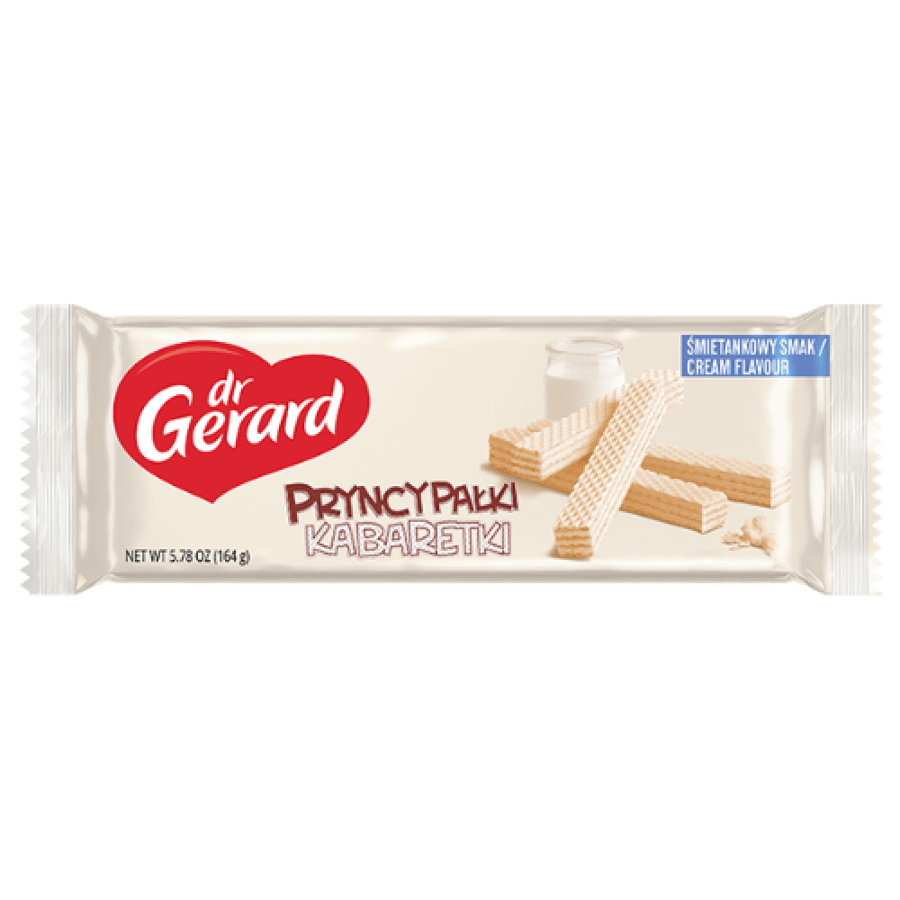ويفر أصابع كاباريتكي بحشوة الكريمة دكتور جيرارد 164 جم | Dr Gerard Pryncy Pałki Kabaretki Cream Flavour Wafers 164g