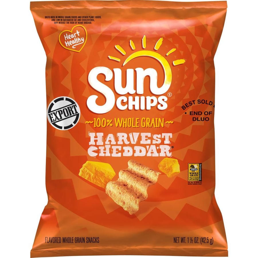 صن شيبس حبوب كاملة نكهة تشيدر الحصاد - Sun Chips 100% Whole Grain Harvest Cheddar
