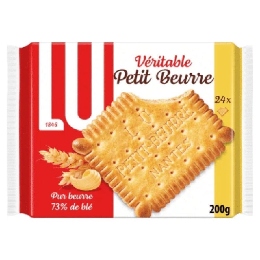 بسكويت لو فيريتابل بيتي بور بالزبده الصافية المستورد 200 جم LU Véritable Petit Beurre Pur Beurre 200g