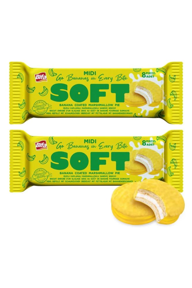 Biva Soft Banana Pie Bar 160g - فطيرة بيفا سوفت بالموز شريط 160 جرام