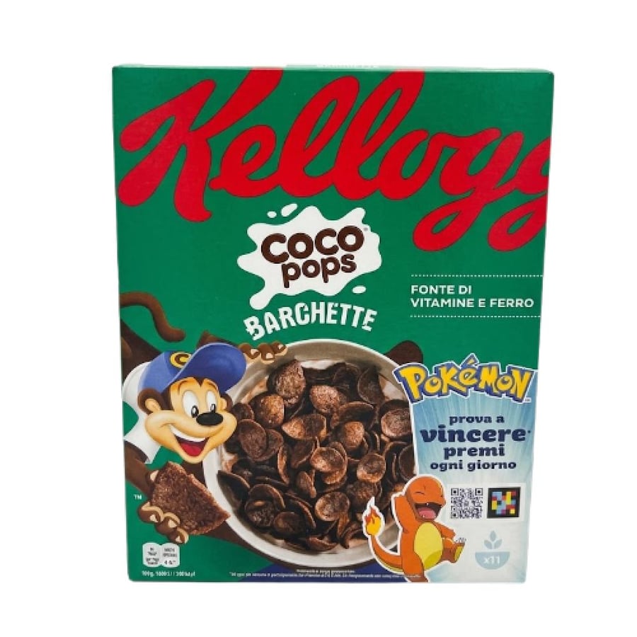 حبوب الإفطار كوكو بوبس بالشوكولاتة (باركيت - شكل قوارب) من كيلوجز المستوردة 330 جم Kellogg's Coco Pops Barchette Breakfast Cereal 330g