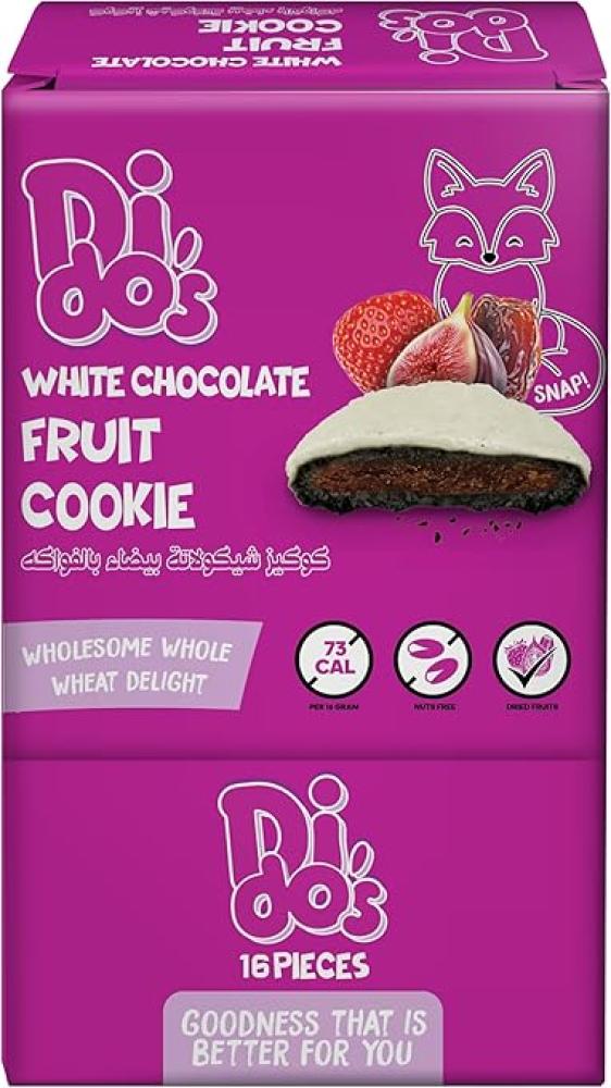 كوكيز ديدوز بالشوكولاتة البيضاء والفواكه 16 قطعة – DiDo's White Chocolate Fruit Cookie 16 Pieces
