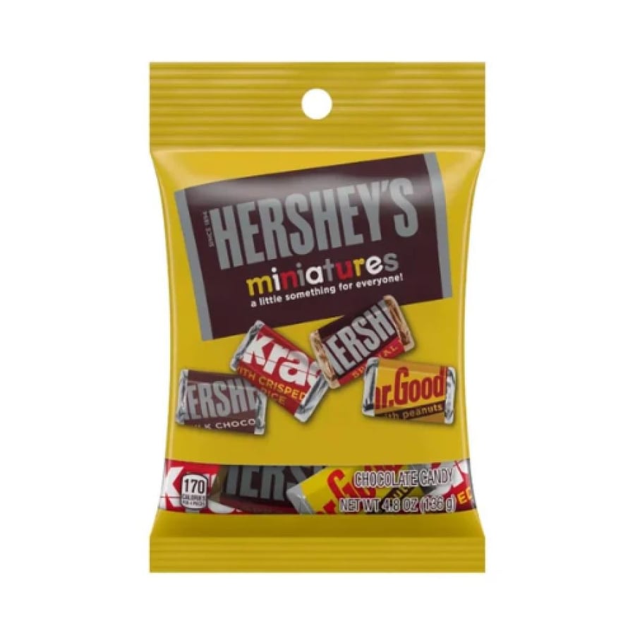 تشكيلة شوكولاتة هيرشيز مينيجرز المشكلة - 136 جرام (Hershey's Miniatures Assorted Chocolate Candy 136g)