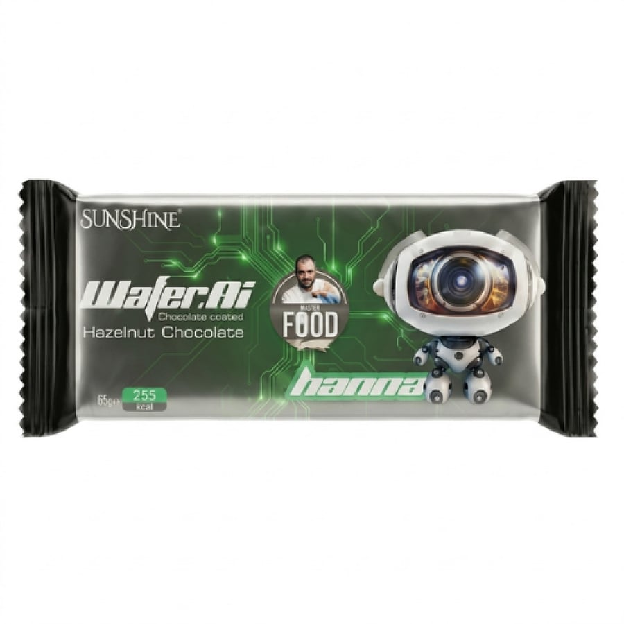 دكتور فود ويفر بحشوة شوكولاتة البندق Dr. Food Wafer.Ai Hazelnut Chocolate 50g
