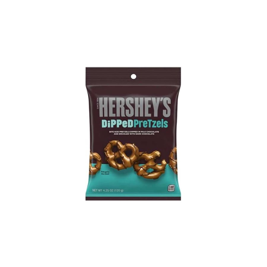 بريتزل هيرشيز مغطى بالشوكولاتة 120 جرام Hershey's Dipped Pretzels 120g