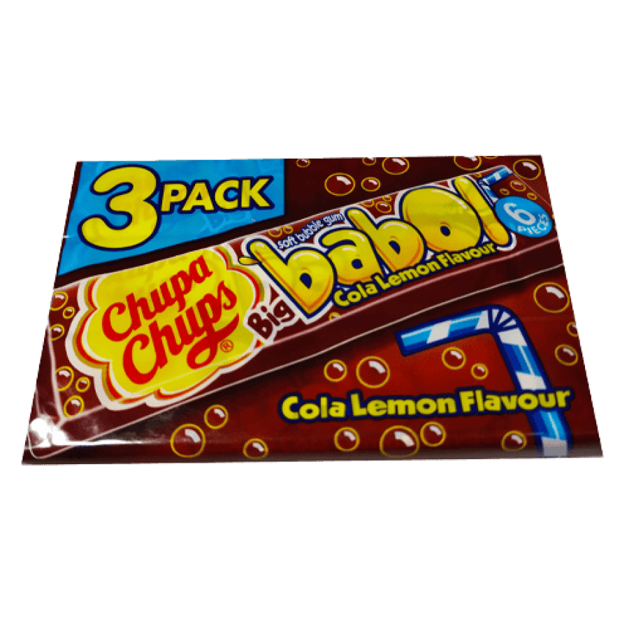 علكة تشوبا تشوبس بيج بابول كولا وليمون 3 قطع - Chupa Chups Big Babol Cola Lemon 3 Pack
