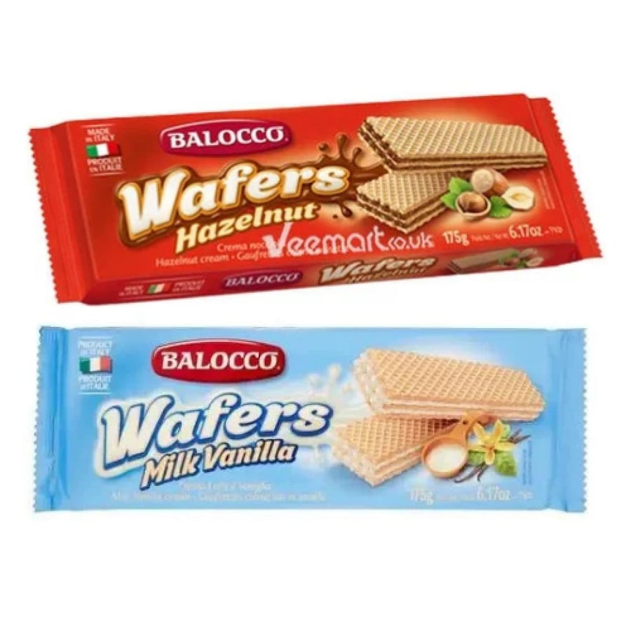ويفر بالوكو الإيطالي المستورد 175 جم Balocco Wafers 175g (Hazelnut & Milk Vanilla)
