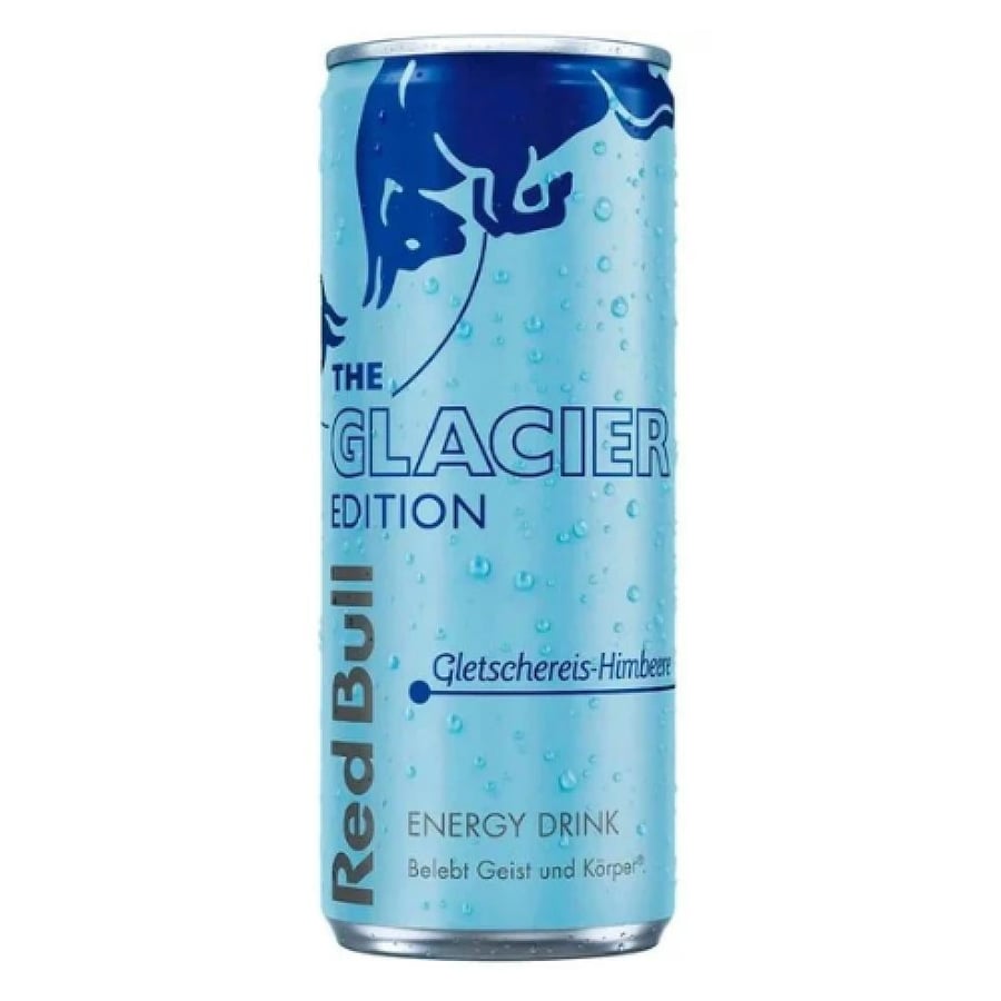 مشروب الطاقة ريد بول الإصدار الجليدي بنكهة أيس التوت العليق (Red Bull The Glacier Edition Gletschereis-Himbeere Energy Drink)