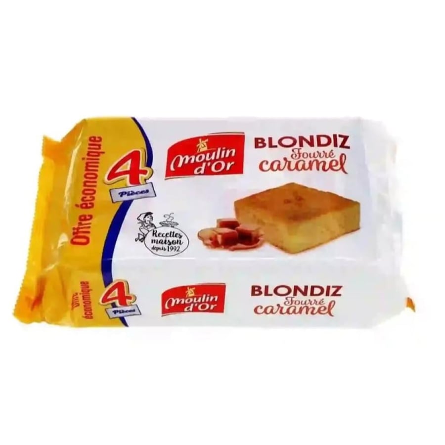 كيك مولان دور بلونديز بحشوة الكراميل - 4 قطع | Moulin d'Or Blondiz Caramel