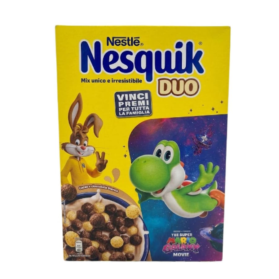 رقوق الإفطار نسكويك دو بنكهة الشوكولاتة الداكنة والبيضاء المستوردة 325 جم Nestlé Nesquik DUO Breakfast Cereal 325g