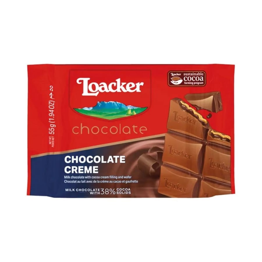 لوكر شوكولاتة كريم - Loacker Chocolate Creme 55g