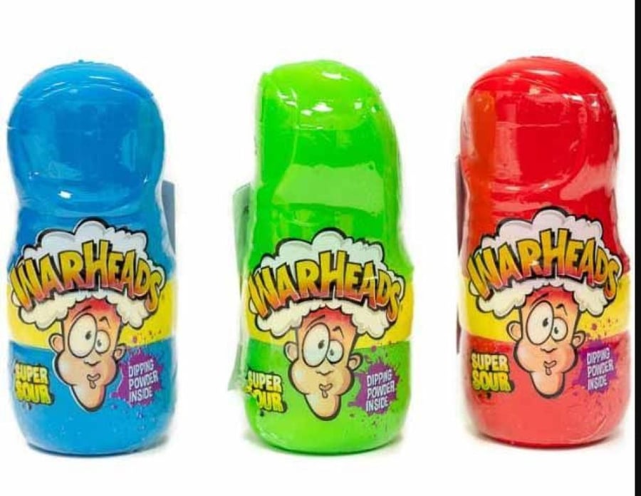 وارهيدز سوبر سور ديبينج باودر (توت أزرق - فراولة - تفاح أخضر) - Warheads Super Sour Dipping Powder
