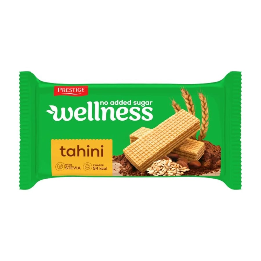 ويفر برستيج ويلنس بالطحينة والستيفيا - بدون سكر مضاف | Prestige Wellness Tahini Wafer with Stevia