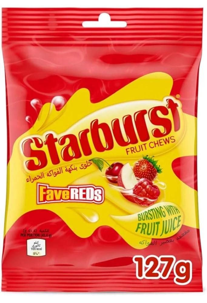 ستاربست فاف ريدز  حلوى بالفواكه 127 جرام | Starburst FaveREDs Fruit Chews 127g