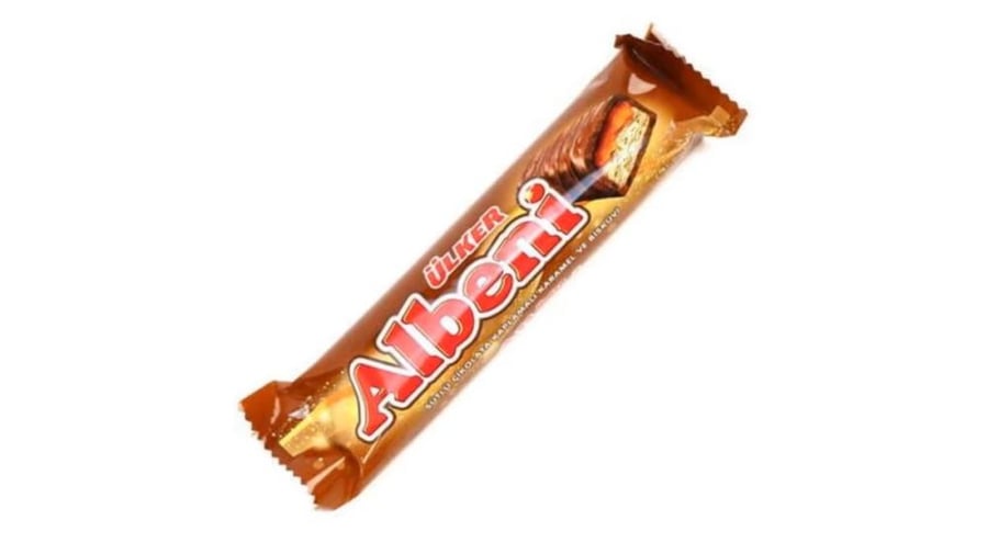 شوكولاتة أولكر البيني بالكراميل والبسكويت 40 جرام | Ülker Albeni Milk Chocolate with Caramel & Biscuit 40g