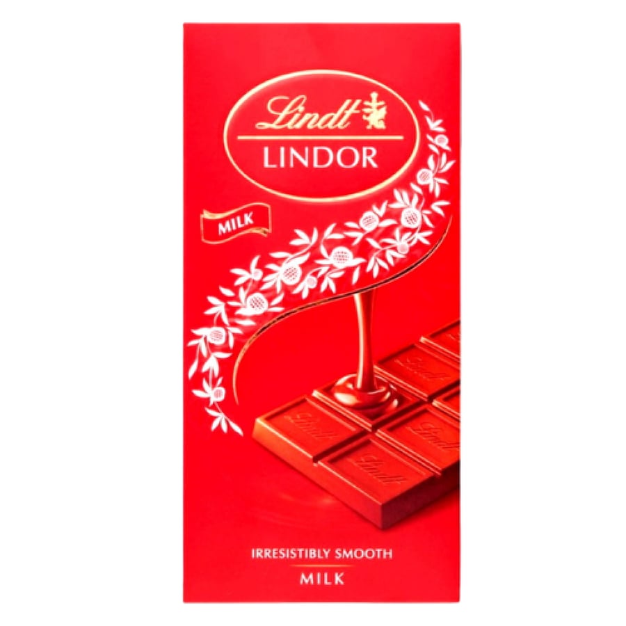 ألواح شوكولاتة ليندت ليندور بحليب البقر السويسري الناعم | Lindt Lindor Milk Chocolate Bar