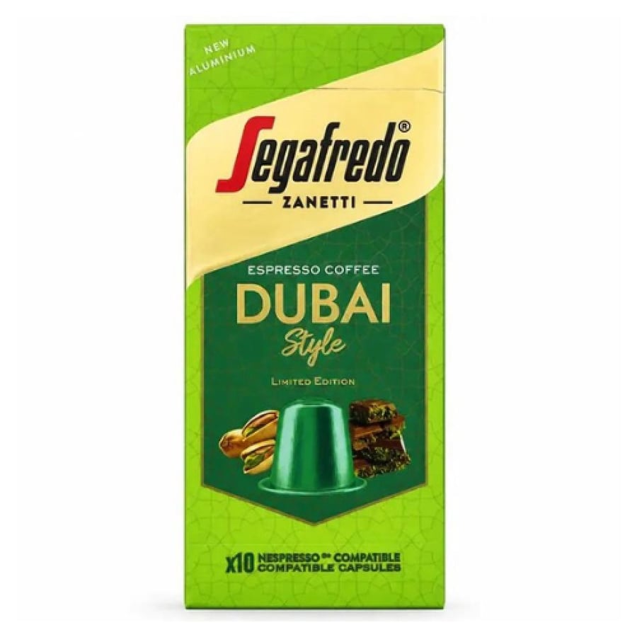 كبسولات قهوة اسبريسو سيجافريدو زانيتي على طراز دبي إصدار محدود - 10 كبسولات (Segafredo Zanetti Espresso Coffee Dubai Style Limited Edition)