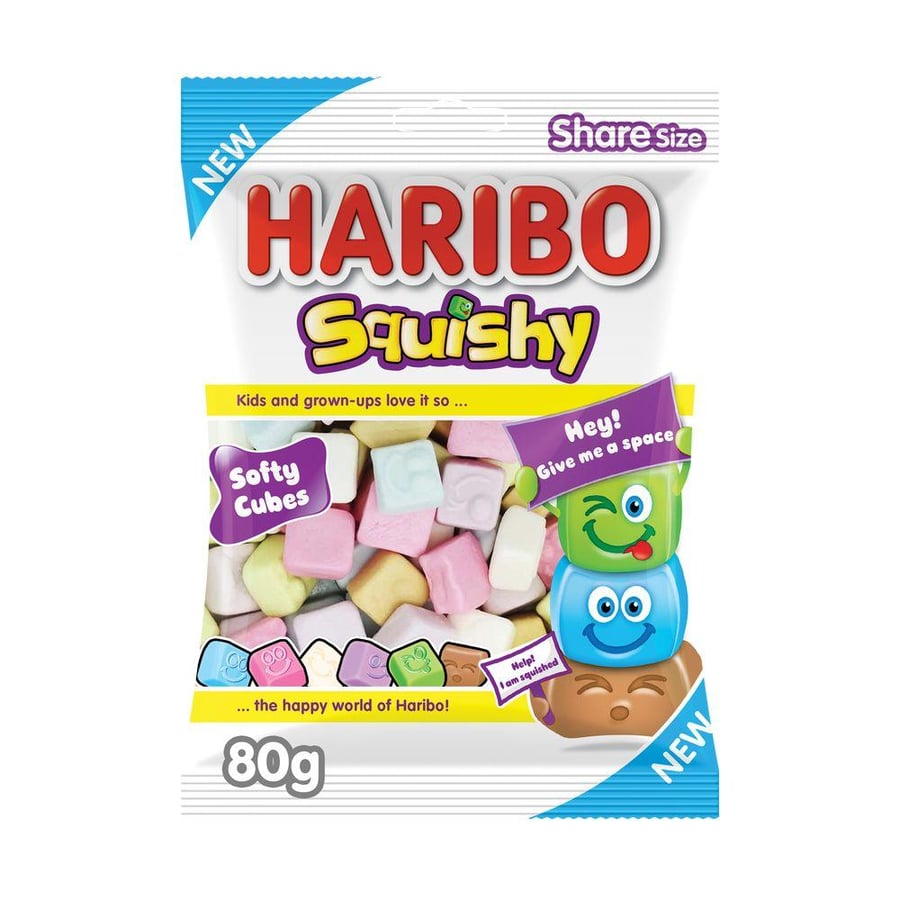Haribo Squishy Soft Candies Cubes 80g - هاريبو مكعبات حلوى سكويشي سوفت 80 جرام