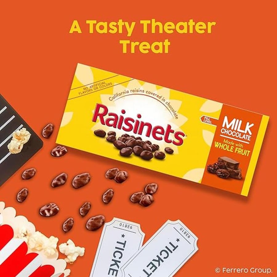 ريسينيتس زبيب كاليفورنيا مغطى بشوكولاتة بالحليب – Raisinets Milk Chocolate Covered Raisins